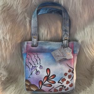 Cee Klein Hand Painted Leather Bag. Rare NWT